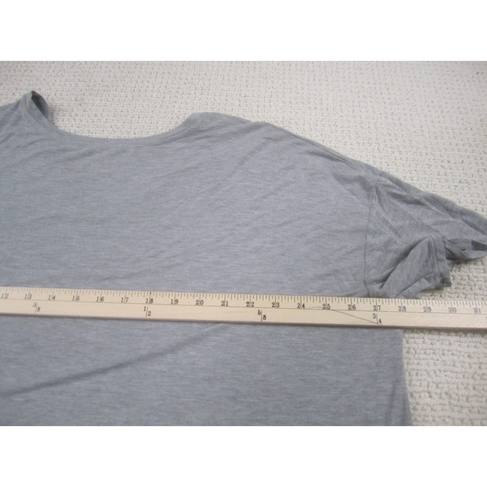 Time‎ & Tru Shirt 3XL Gray V-Neck Short Sleeve Basic Solid Stretch Modal - Picture 7 of 9